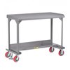 Little Giant Mobile Workbench, 30" x72", 6" Polyurethane, Floor Lock, 3,600 lbs. WSL230726PYFL